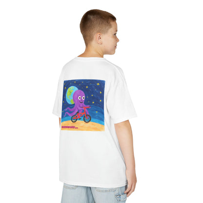 WORNWORD Kids Mid-Weight Tee - Octopus "Ride the Moon. Rule the Waves!"