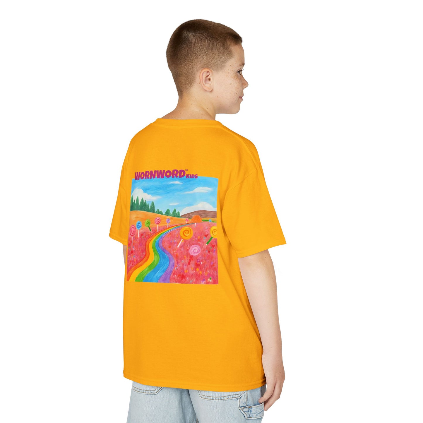 WORNWORD Kids Mid-Weight Tee - Rainbow Road “Follow the Candy Path!”