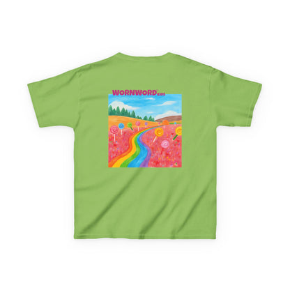 WORNWORD Kids Mid-Weight Tee - Rainbow Road “Follow the Candy Path!”