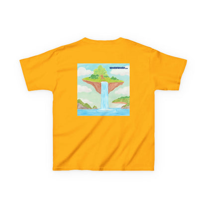 WORNWORD Kids Mid-Weight Tee - Waterfall Islands “Sky’s the Splash Limit!”