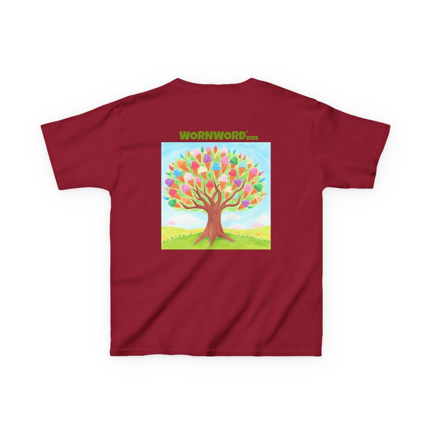 WORNWORD Kids Mid-Weight Tee - Ice-Cream Tree “Sweet Dreams Grow Here!”