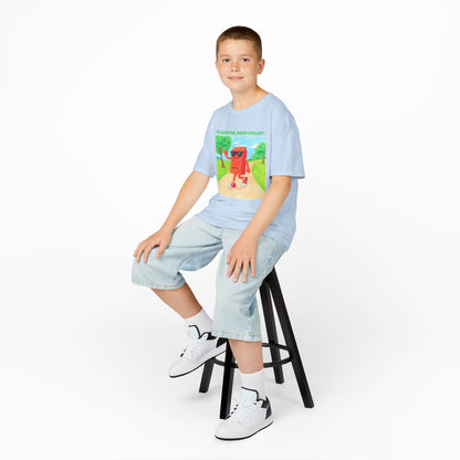 WORNWORD Kids Mid-Weight Tee - Walking Juice Box “Sip Happens. Keep Rollin’!