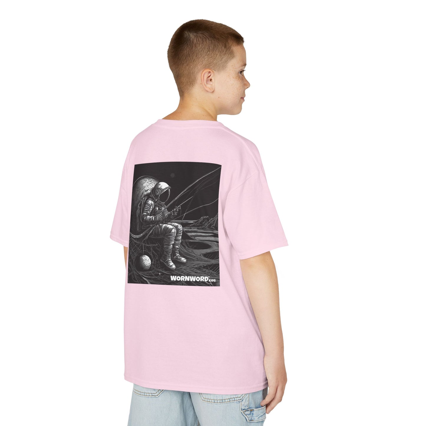 WORNWORD Kids™ Youth Mid-Weight Tee - Astronaut "Hooked on the Universe!