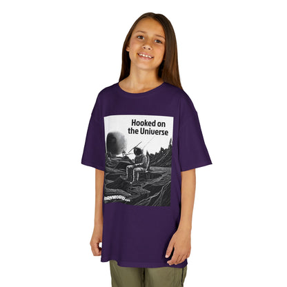 WORNWORD Kids™ Youth Mid-Weight Tee - Astronaut "Hooked on the Universe!