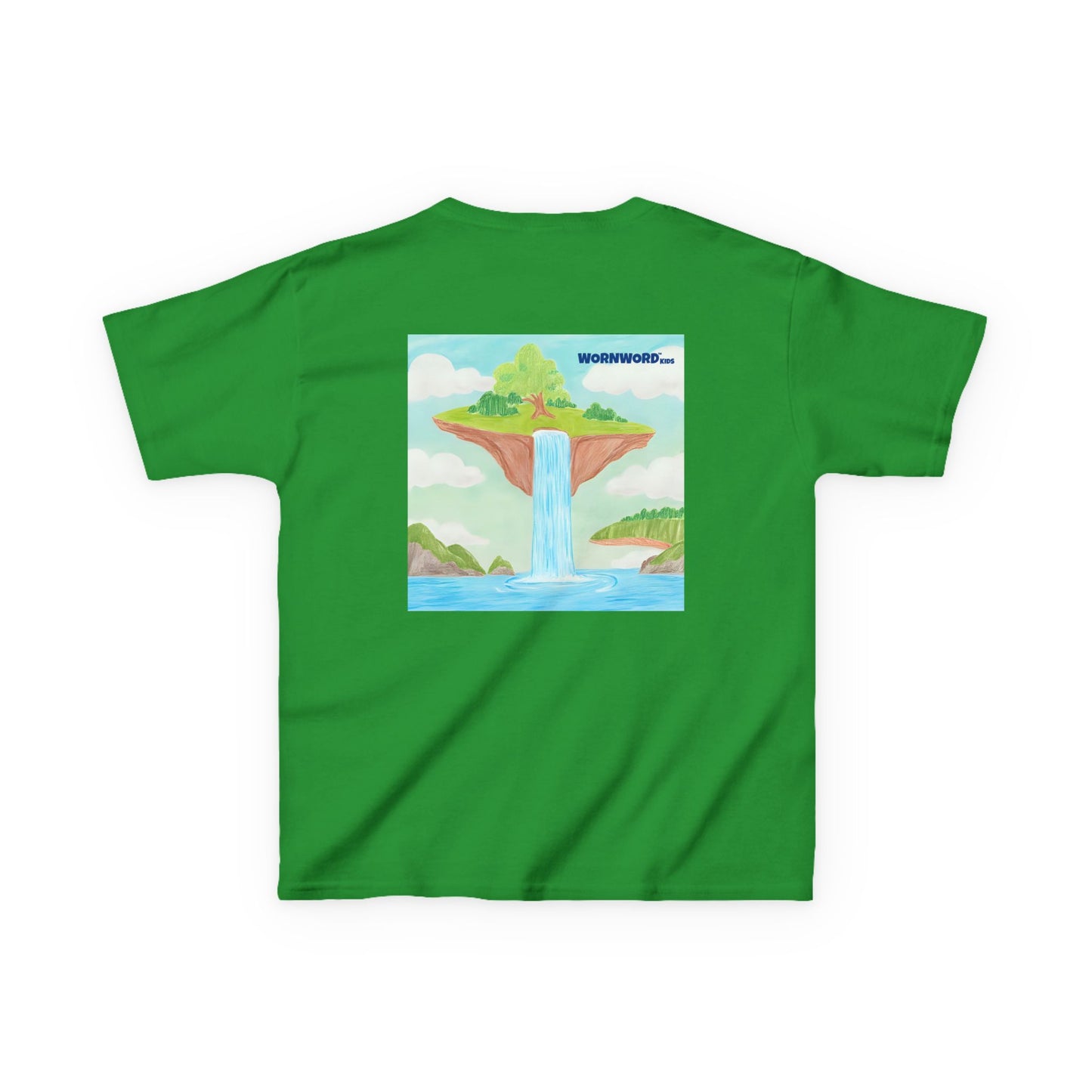 WORNWORD Kids Mid-Weight Tee - Waterfall Islands “Sky’s the Splash Limit!”