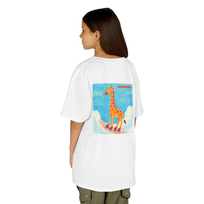 WORNWORD Kids Mid-Weight Tee - Giraffe "Roll High. Dream Bright!"