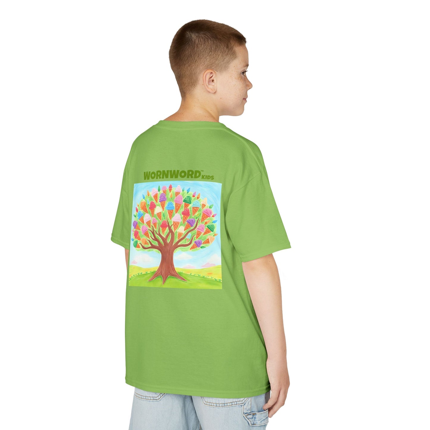 WORNWORD Kids Mid-Weight Tee - Ice-Cream Tree “Sweet Dreams Grow Here!”