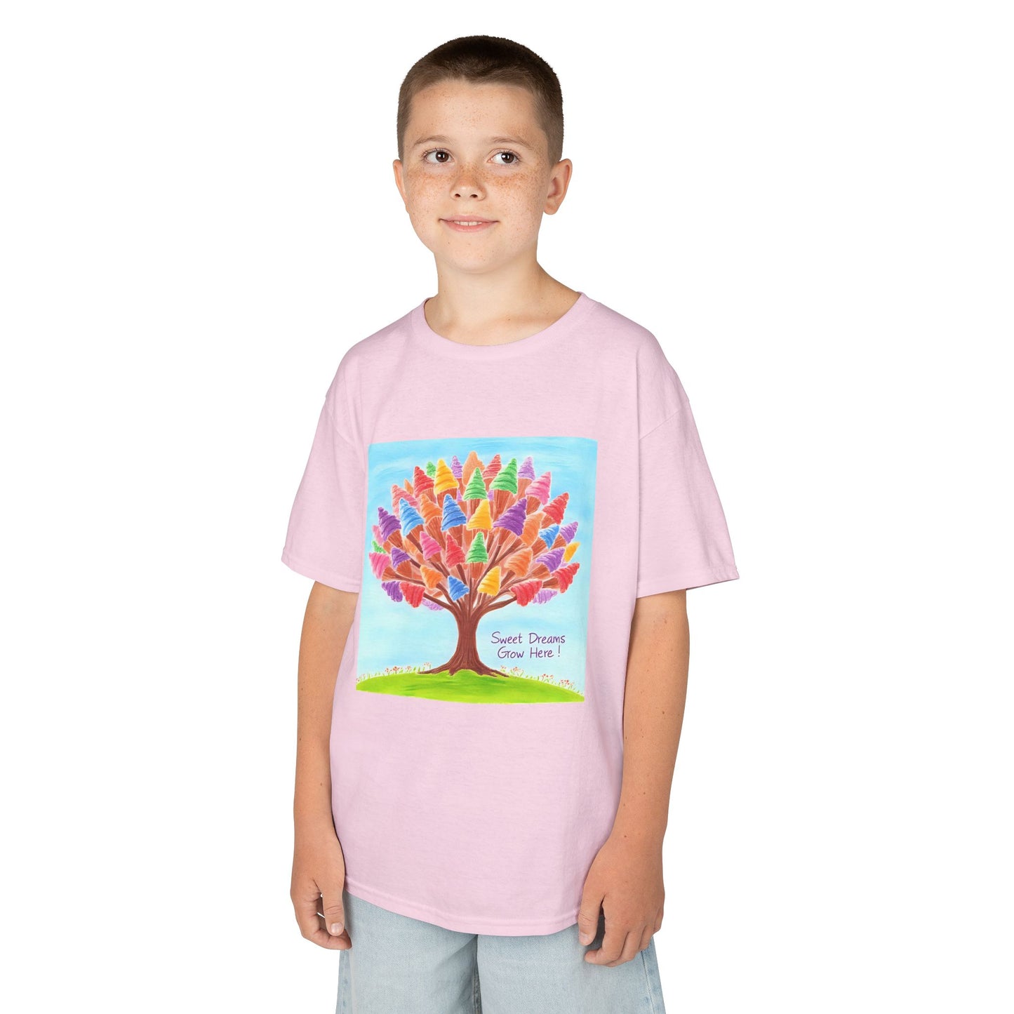 WORNWORD Kids Mid-Weight Tee - Ice-Cream Tree “Sweet Dreams Grow Here!”