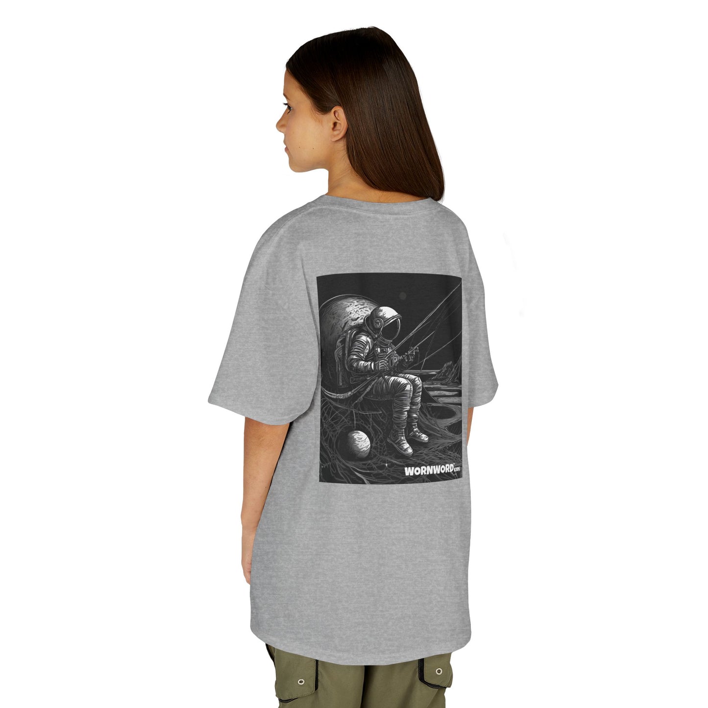 WORNWORD Kids™ Youth Mid-Weight Tee - Astronaut "Hooked on the Universe!