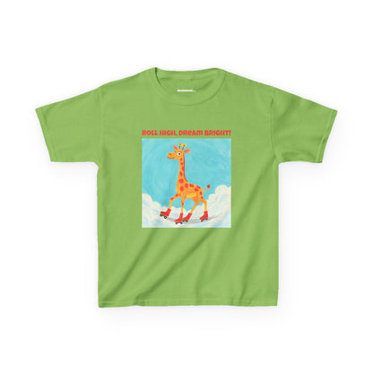 WORNWORD Kids Mid-Weight Tee - Giraffe "Roll High. Dream Bright!"