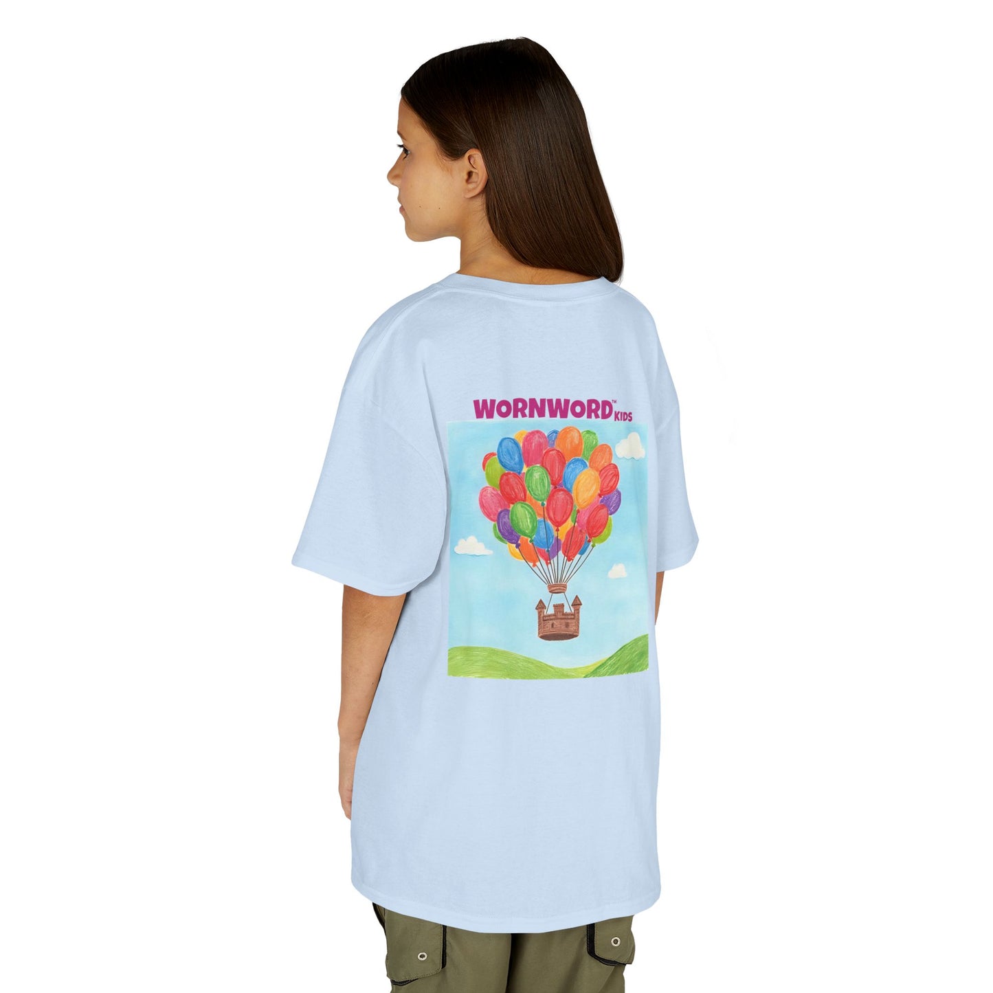 WORNWORD Kids Mid-Weight Tee - Floating Castle “Upside-Down = Right Side Fun!”
