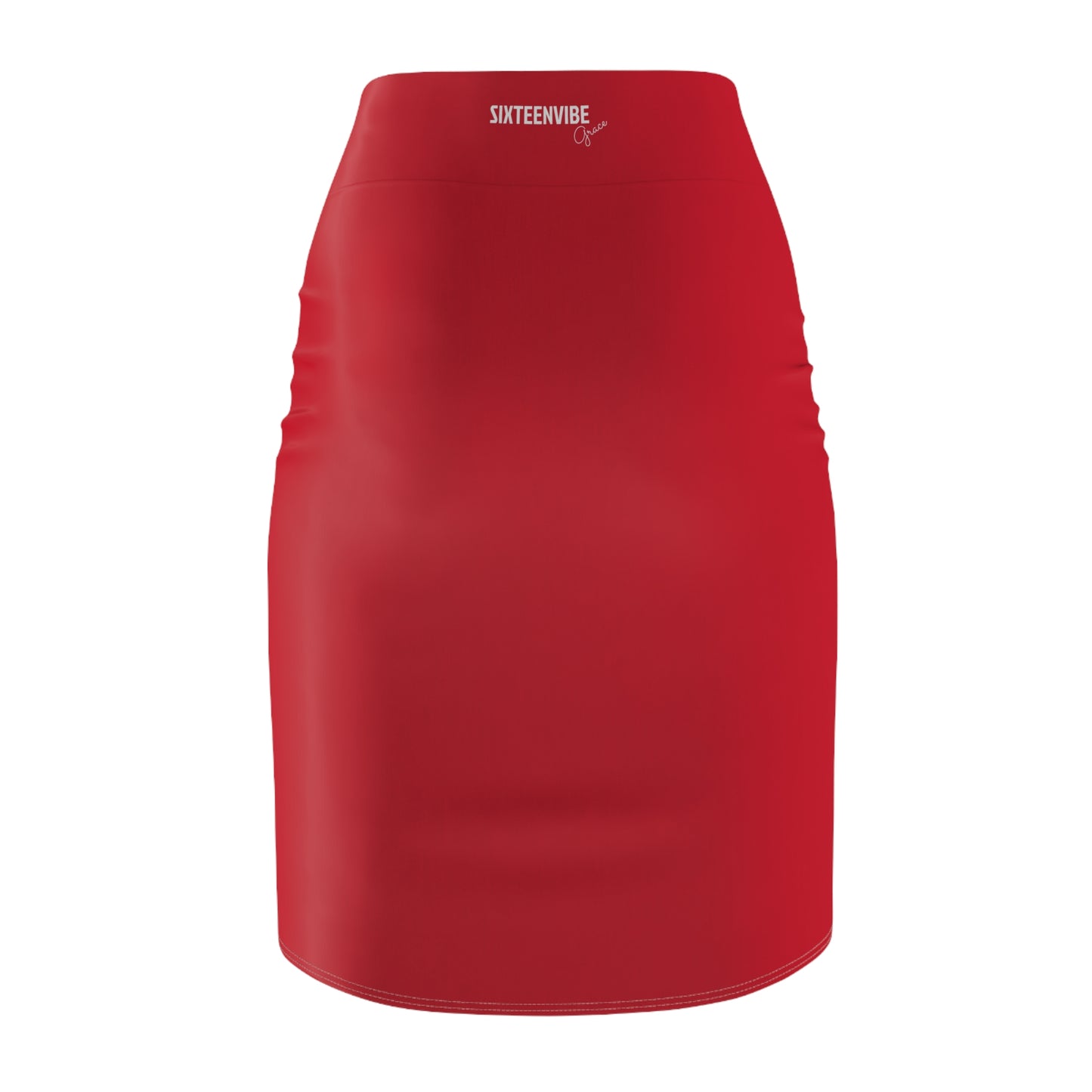 SIXTEENVIBE Grace TONEVIVE™ Pencil Skirt - Red Reign