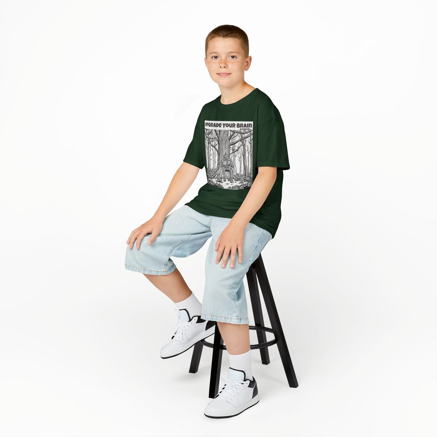 WORNWORD Kids™ Youth Mid-Weight Tee - Robot "Upgrade Your Brain"