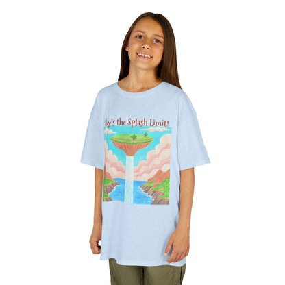 WORNWORD Kids Mid-Weight Tee - Waterfall Islands “Sky’s the Splash Limit!”