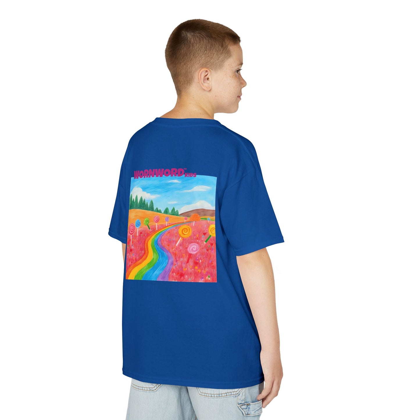 WORNWORD Kids Mid-Weight Tee - Rainbow Road “Follow the Candy Path!”