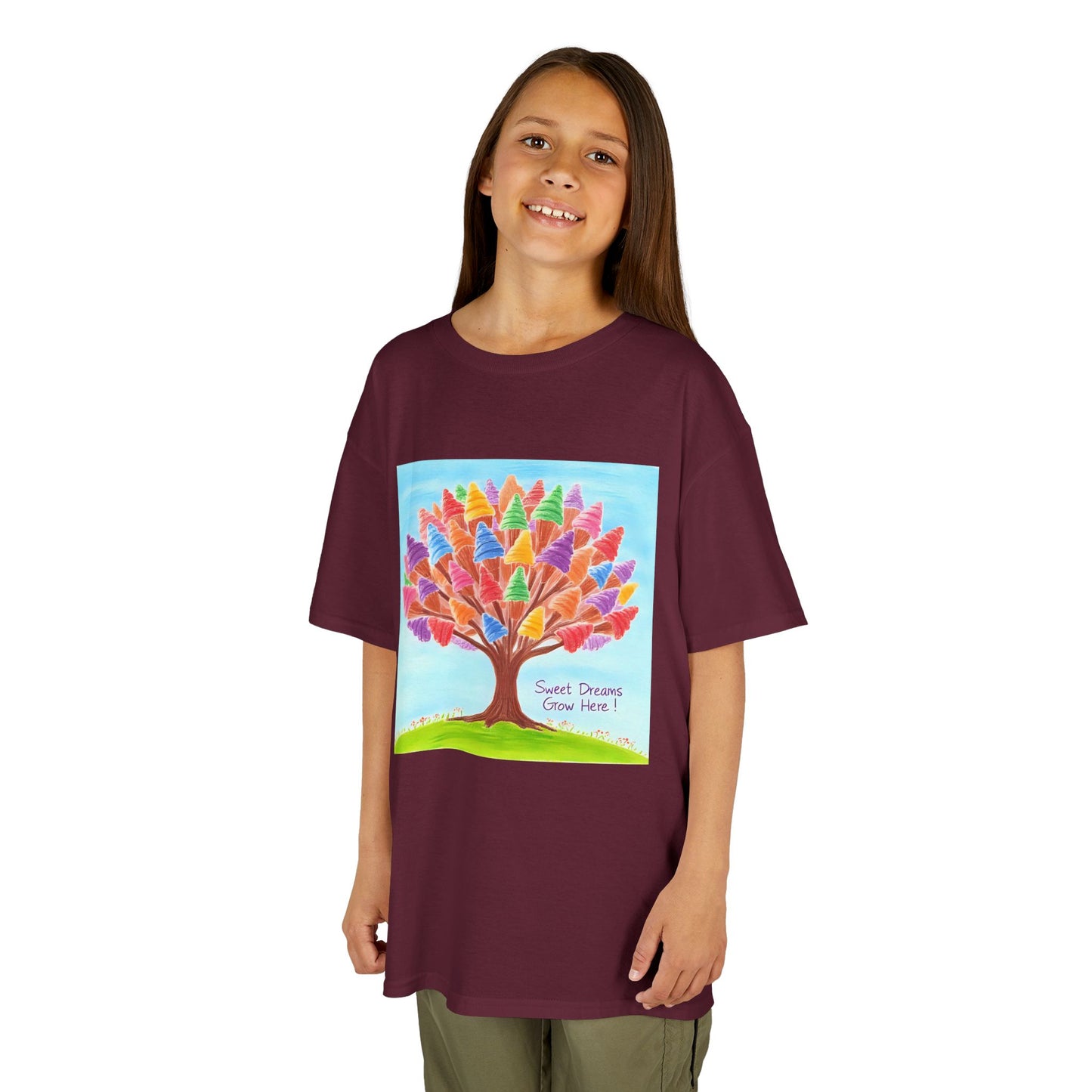 WORNWORD Kids Mid-Weight Tee - Ice-Cream Tree “Sweet Dreams Grow Here!”