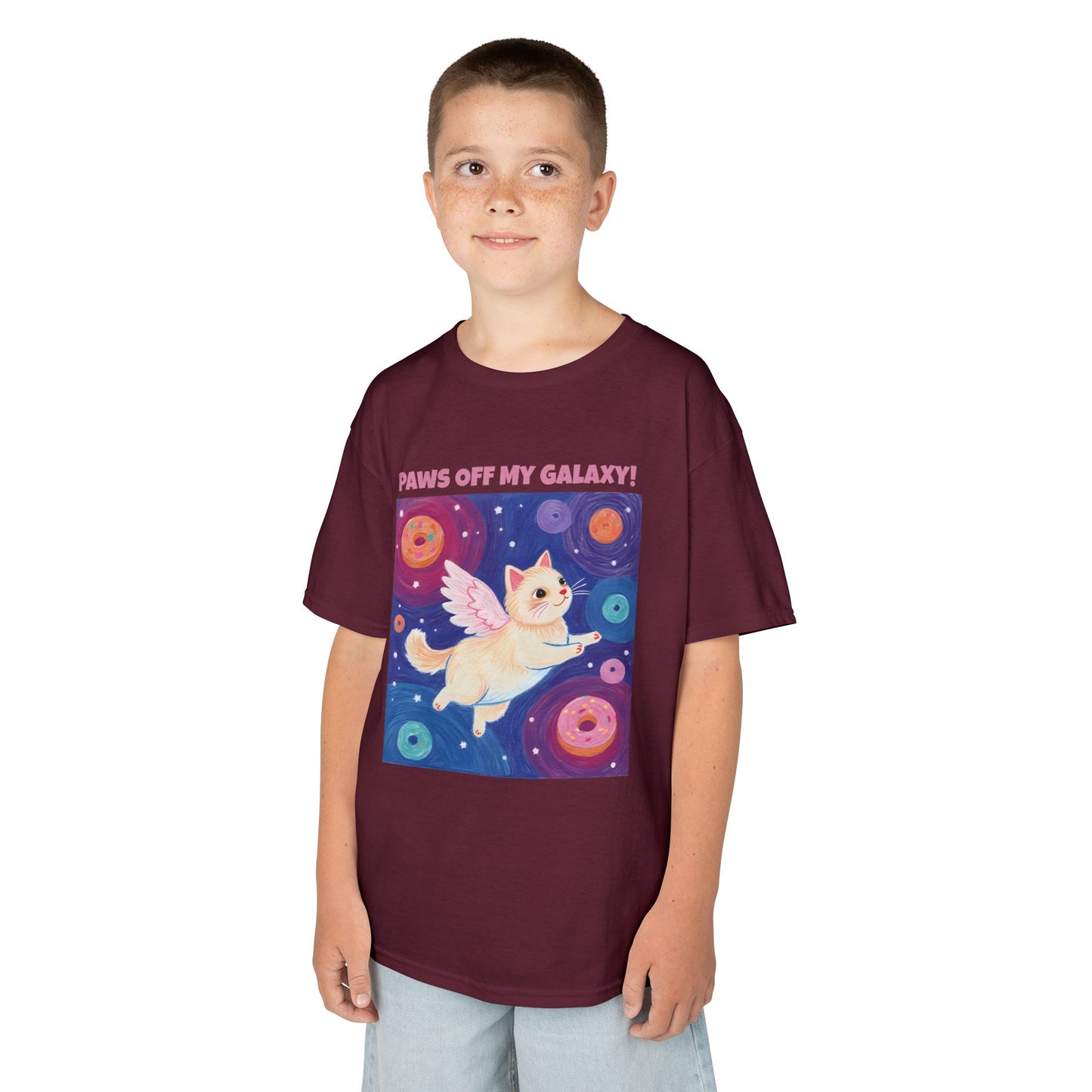 WORNWORD Kids Mid-Weight Tee - Cat Lovers "Paws Off My Galaxy!"