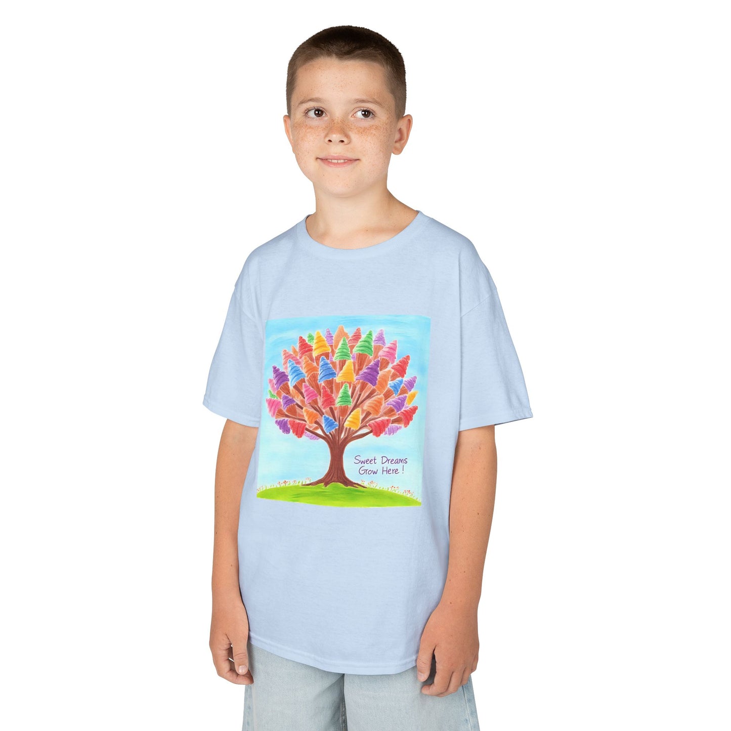 WORNWORD Kids Mid-Weight Tee - Ice-Cream Tree “Sweet Dreams Grow Here!”
