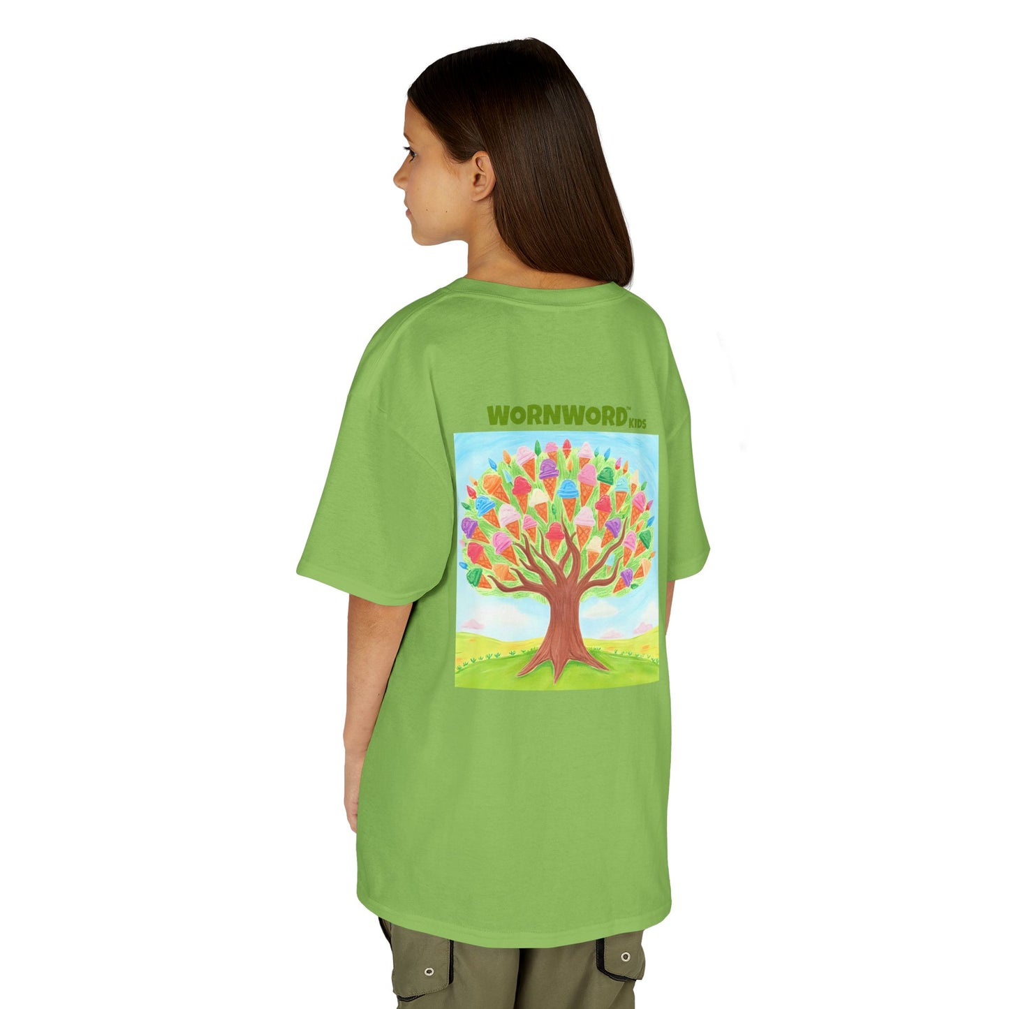 WORNWORD Kids Mid-Weight Tee - Ice-Cream Tree “Sweet Dreams Grow Here!”