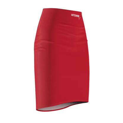 SIXTEENVIBE Grace TONEVIVE™ Pencil Skirt - Red Reign