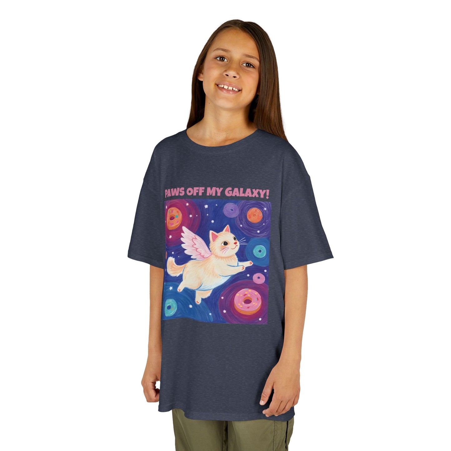 WORNWORD Kids Mid-Weight Tee - Cat Lovers "Paws Off My Galaxy!"