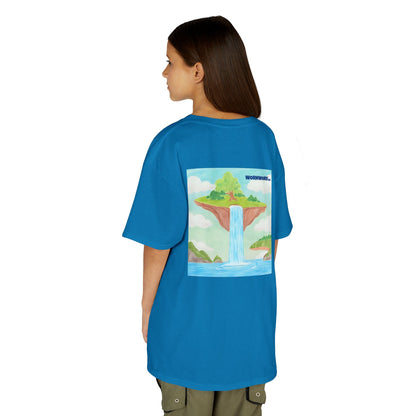 WORNWORD Kids Mid-Weight Tee - Waterfall Islands “Sky’s the Splash Limit!”