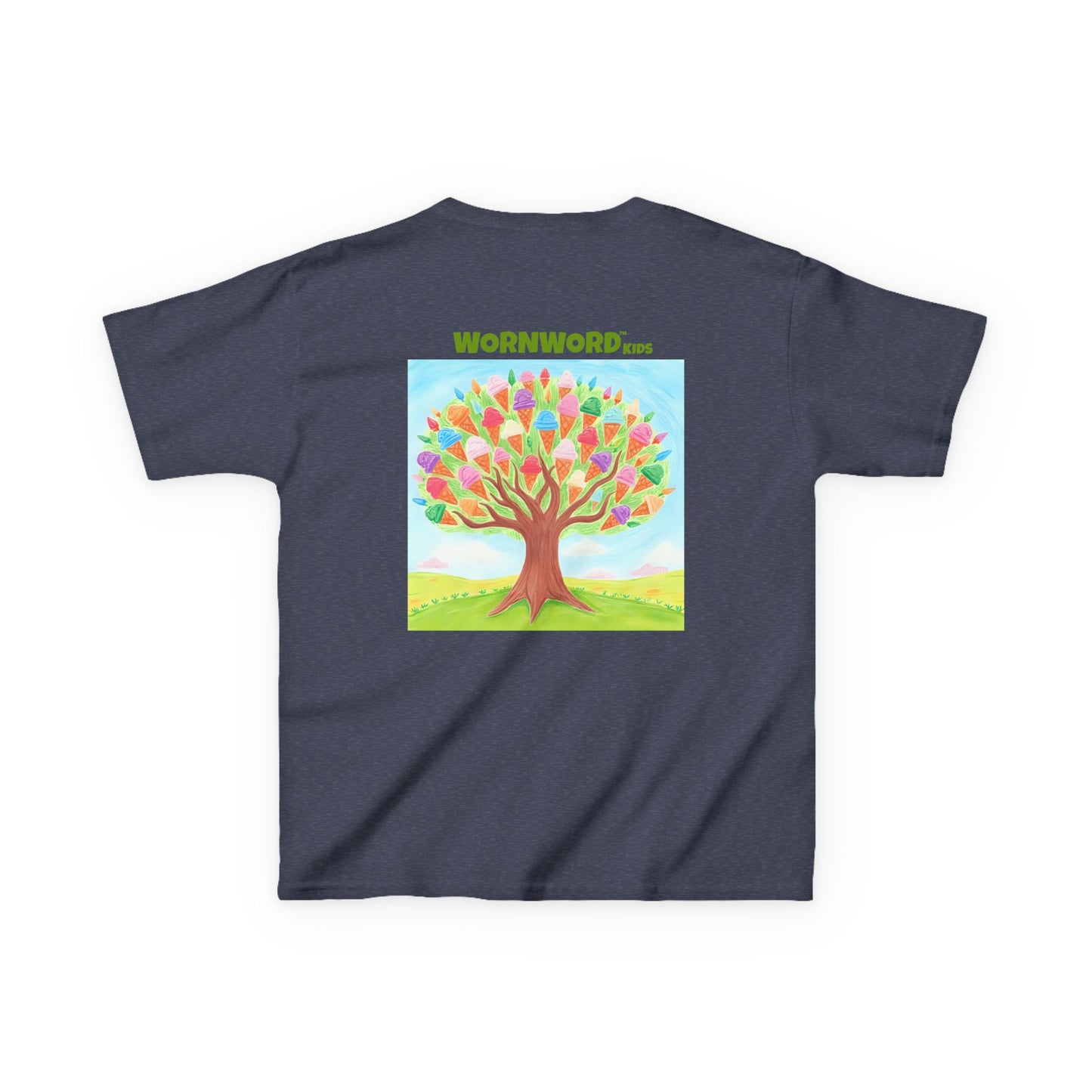 WORNWORD Kids Mid-Weight Tee - Ice-Cream Tree “Sweet Dreams Grow Here!”