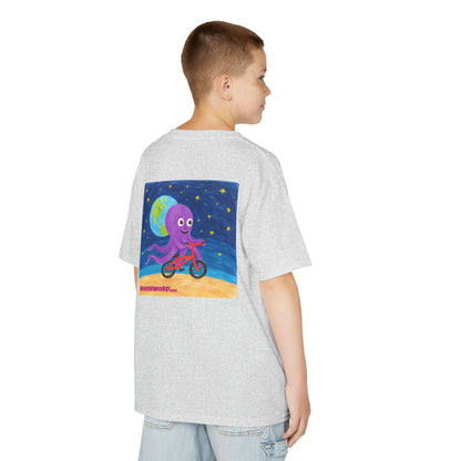 WORNWORD Kids Mid-Weight Tee - Octopus "Ride the Moon. Rule the Waves!"