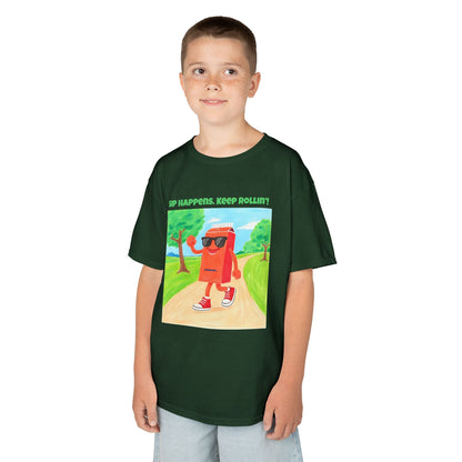 WORNWORD Kids Mid-Weight Tee - Walking Juice Box “Sip Happens. Keep Rollin’!