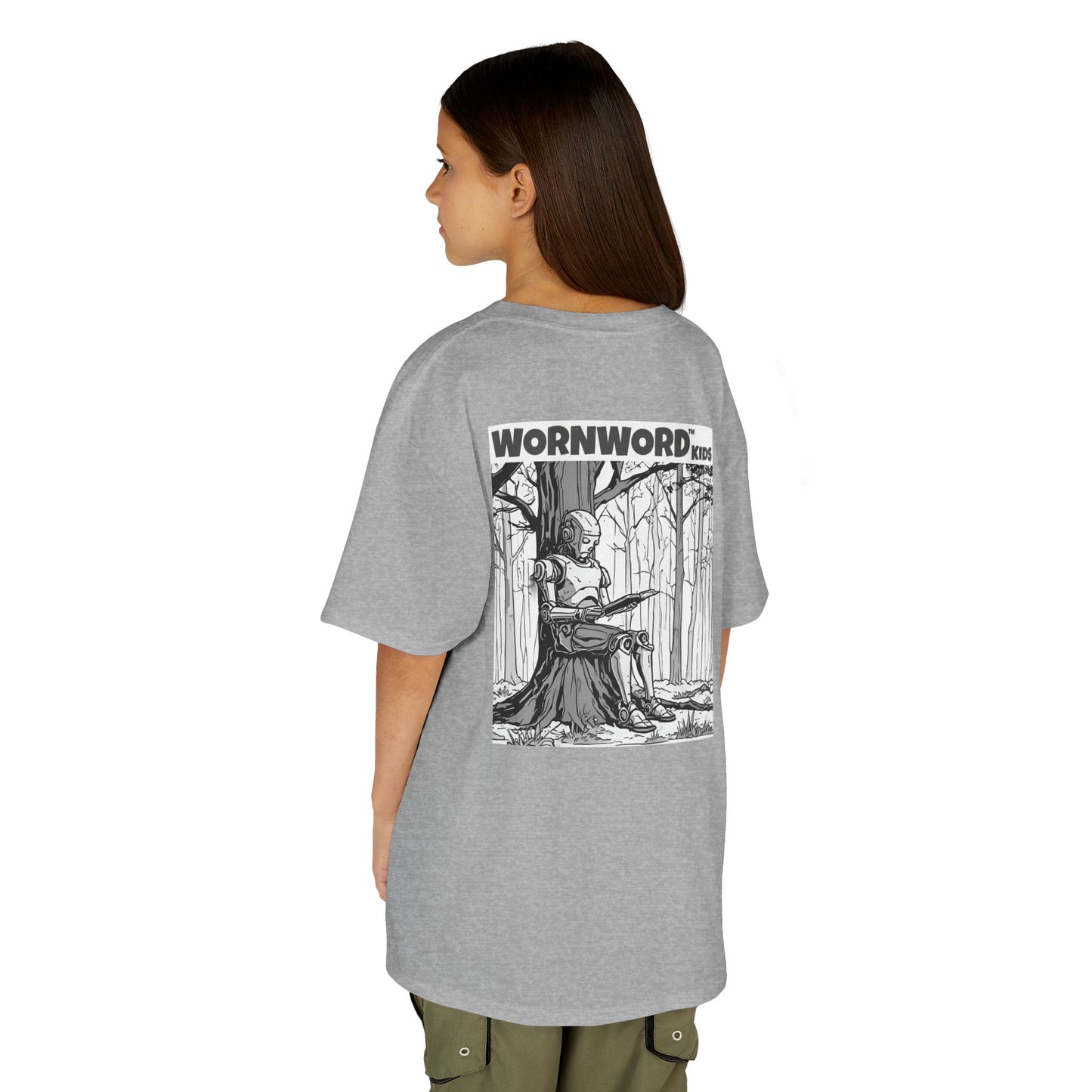 WORNWORD Kids™ Youth Mid-Weight Tee - Robot "Upgrade Your Brain"