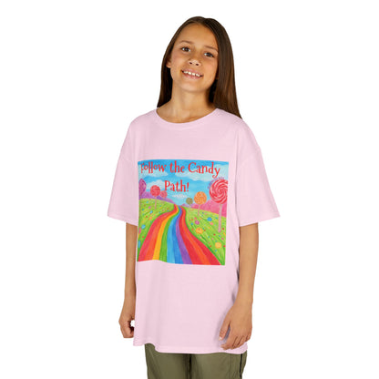 WORNWORD Kids Mid-Weight Tee - Rainbow Road “Follow the Candy Path!”