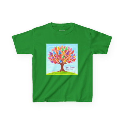WORNWORD Kids Mid-Weight Tee - Ice-Cream Tree “Sweet Dreams Grow Here!”