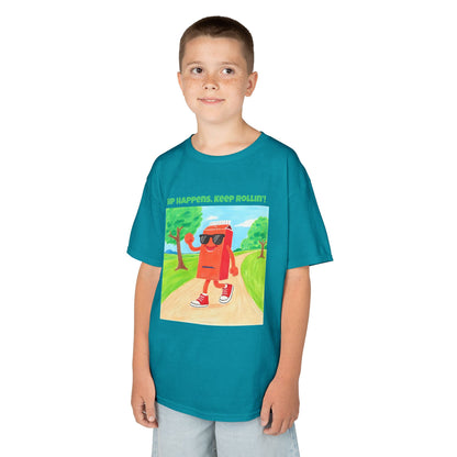 WORNWORD Kids Mid-Weight Tee - Walking Juice Box “Sip Happens. Keep Rollin’!