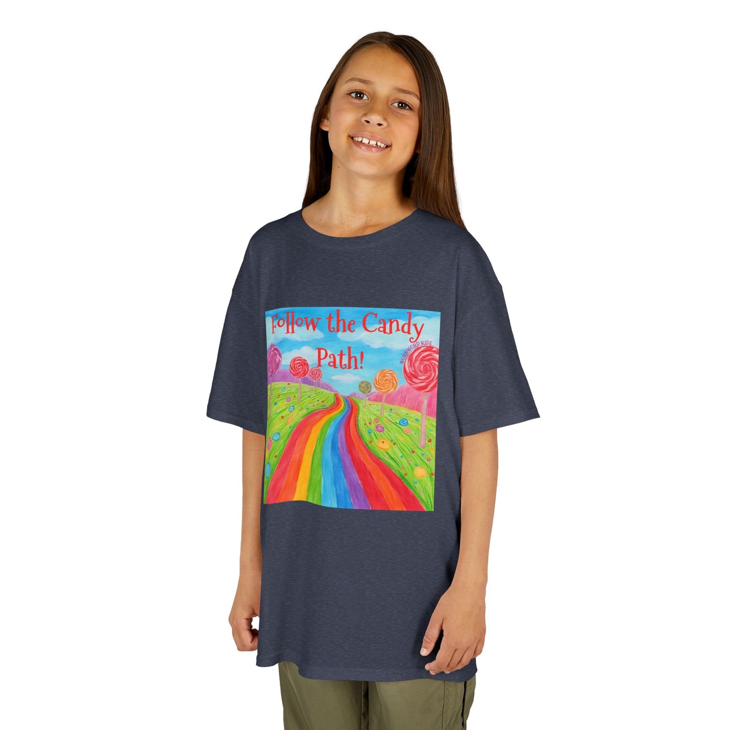 WORNWORD Kids Mid-Weight Tee - Rainbow Road “Follow the Candy Path!”