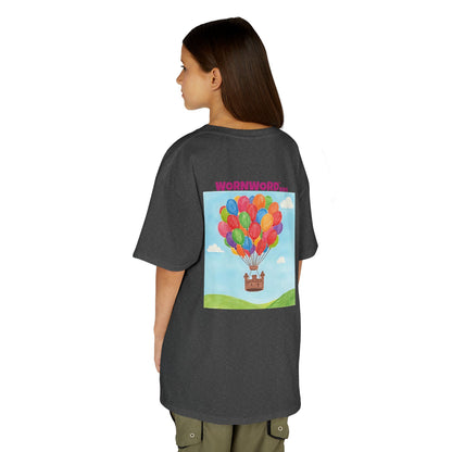WORNWORD Kids Mid-Weight Tee - Floating Castle “Upside-Down = Right Side Fun!”