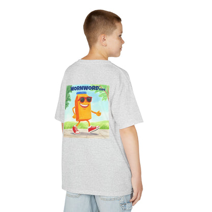 WORNWORD Kids Mid-Weight Tee - Walking Juice Box “Sip Happens. Keep Rollin’!