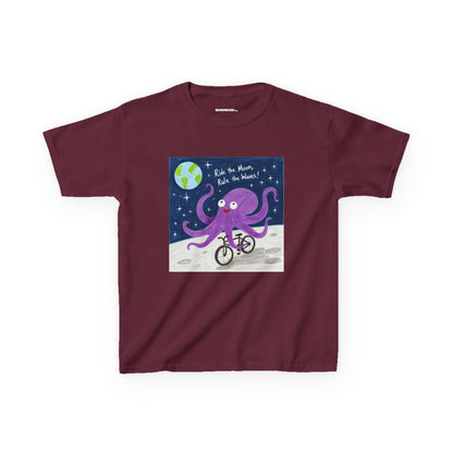 WORNWORD Kids Mid-Weight Tee - Octopus "Ride the Moon. Rule the Waves!"