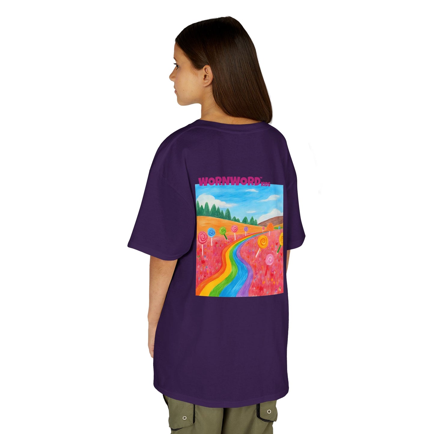WORNWORD Kids Mid-Weight Tee - Rainbow Road “Follow the Candy Path!”
