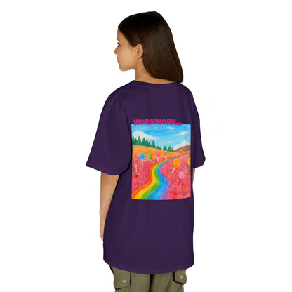 WORNWORD Kids Mid-Weight Tee - Rainbow Road “Follow the Candy Path!”