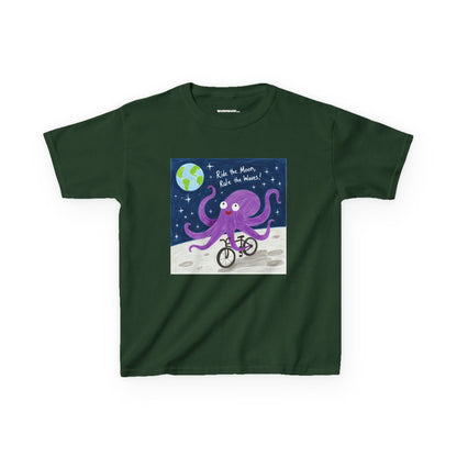 WORNWORD Kids Mid-Weight Tee - Octopus "Ride the Moon. Rule the Waves!"