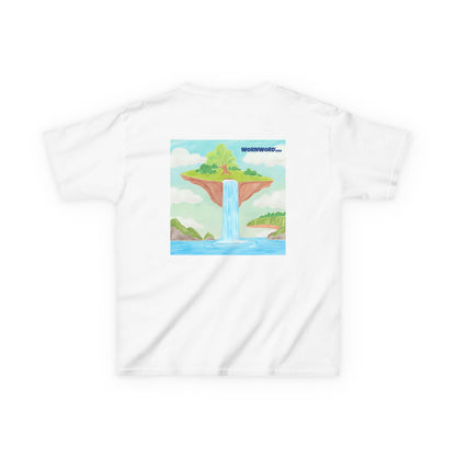 WORNWORD Kids Mid-Weight Tee - Waterfall Islands “Sky’s the Splash Limit!”