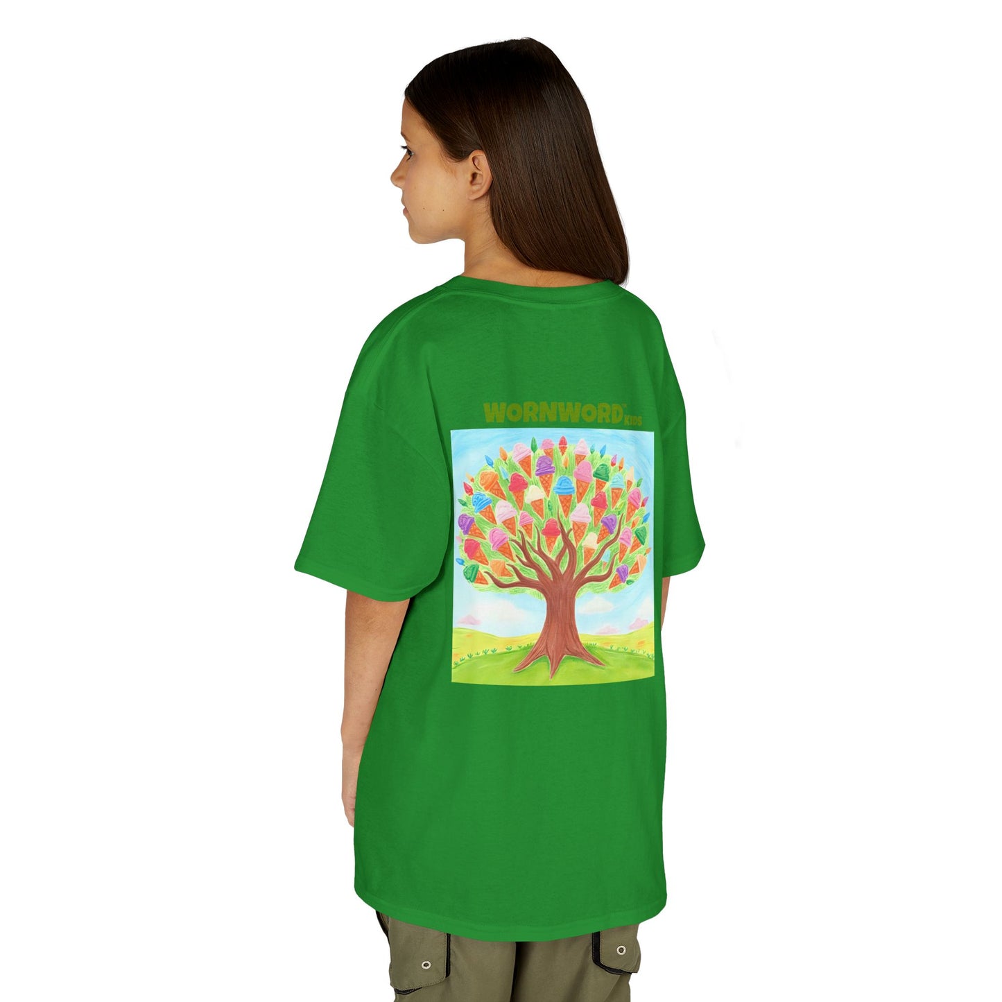 WORNWORD Kids Mid-Weight Tee - Ice-Cream Tree “Sweet Dreams Grow Here!”