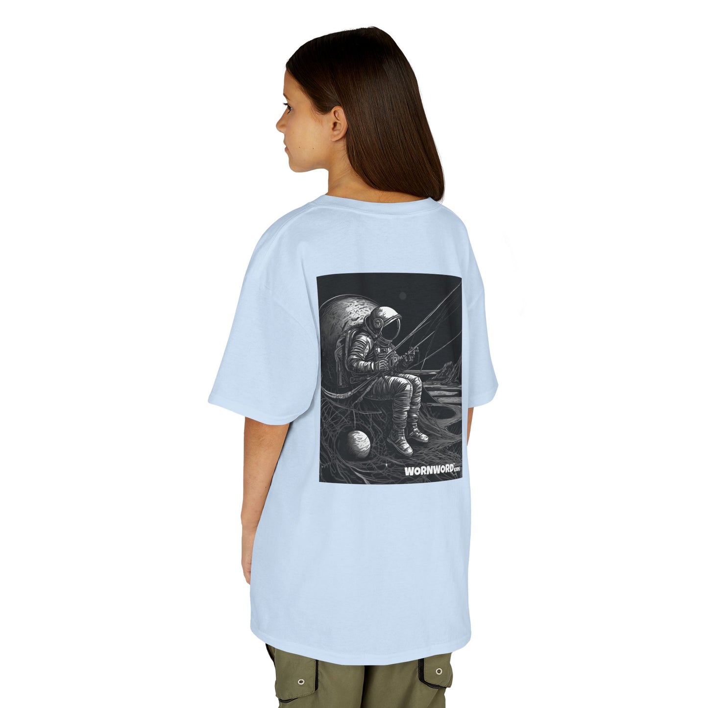 WORNWORD Kids™ Youth Mid-Weight Tee - Astronaut "Hooked on the Universe!