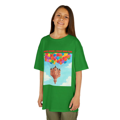 WORNWORD Kids Mid-Weight Tee - Floating Castle “Upside-Down = Right Side Fun!”