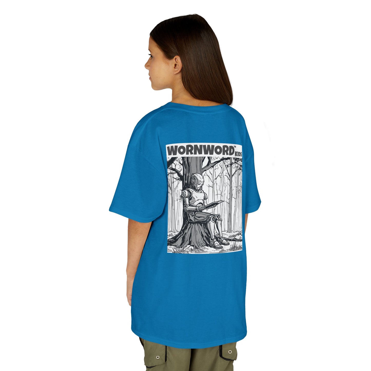 WORNWORD Kids™ Youth Mid-Weight Tee - Robot "Upgrade Your Brain"