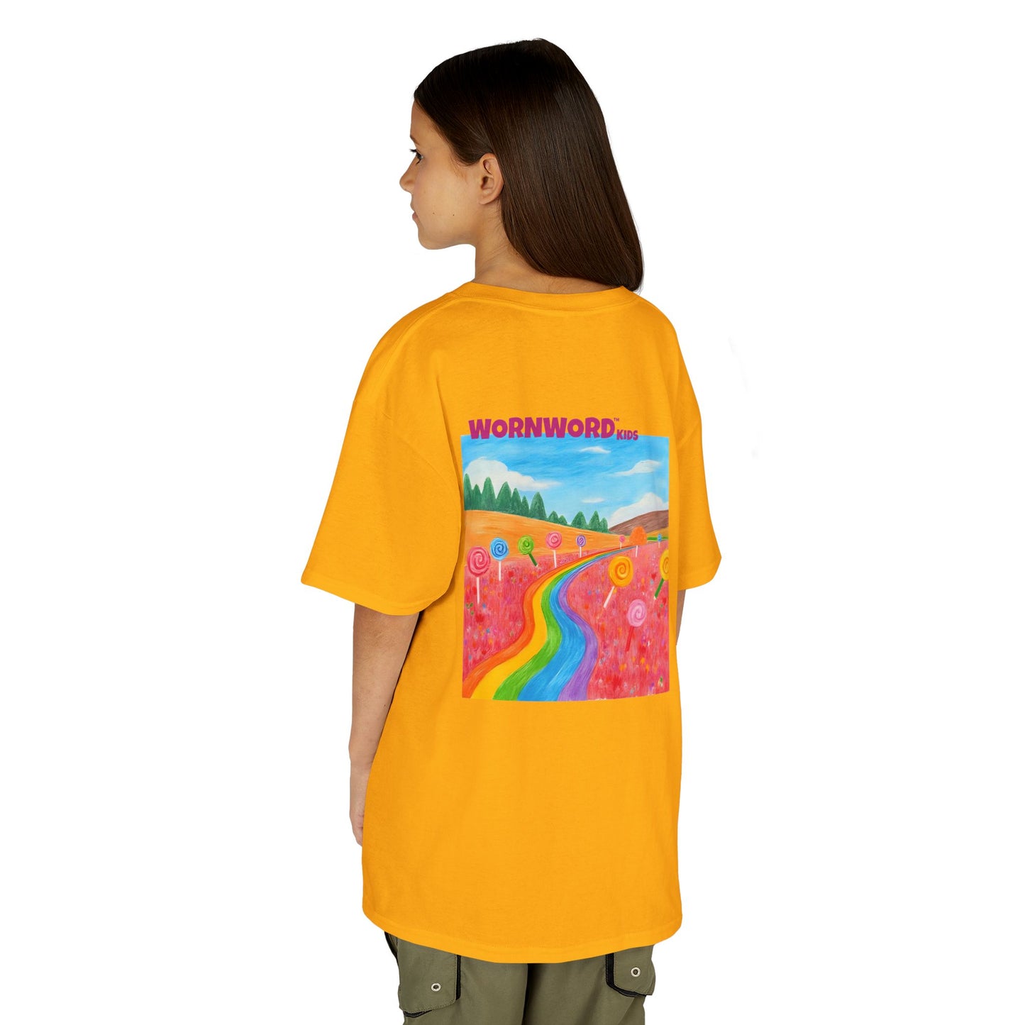 WORNWORD Kids Mid-Weight Tee - Rainbow Road “Follow the Candy Path!”