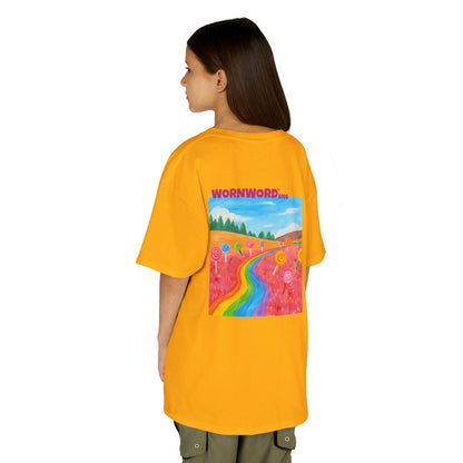 WORNWORD Kids Mid-Weight Tee - Rainbow Road “Follow the Candy Path!”