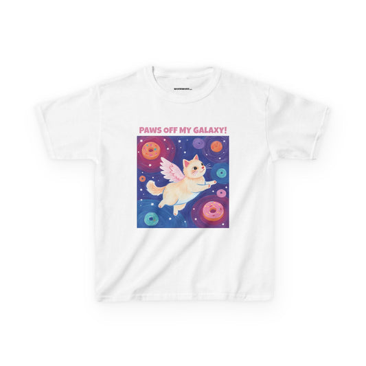 WORNWORD Kids Mid-Weight Tee - Cat Lovers "Paws Off My Galaxy!"