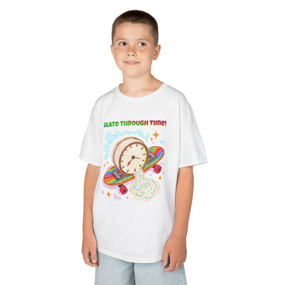 WORNWORD Kids Mid-Weight Tee - Melting Clock “Skate Through Time!”