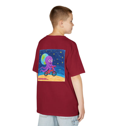 WORNWORD Kids Mid-Weight Tee - Octopus "Ride the Moon. Rule the Waves!"
